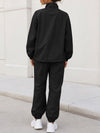 Windbreaker Jacket With Elastic Waist Pants Set