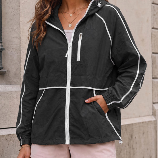 Lightweight Zipper Hoodie Jackets - Fisoew