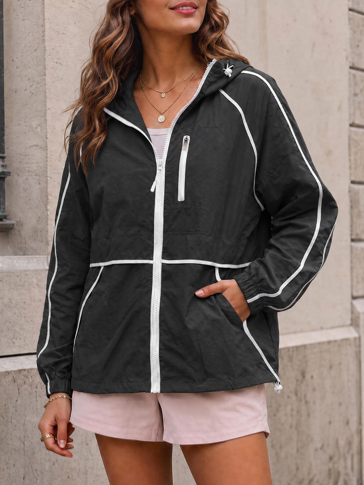 Lightweight Zipper Hoodie Jackets - Fisoew