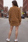 Polka Dot Crop Tops With Skirt Sets