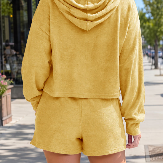 Zip Up Hoodie With Skort Sets - Fisoew