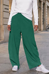 Casual Solid Hight Waist Wide Leg Pants