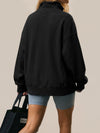 Waffle Knit Button Henley Pullover Sweatshirt - Fisoew