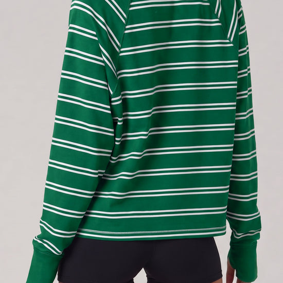 Soft Striped Long Sleeve T Shirt - Fisoew