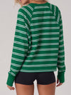 Soft Striped Long Sleeve T Shirt - Fisoew