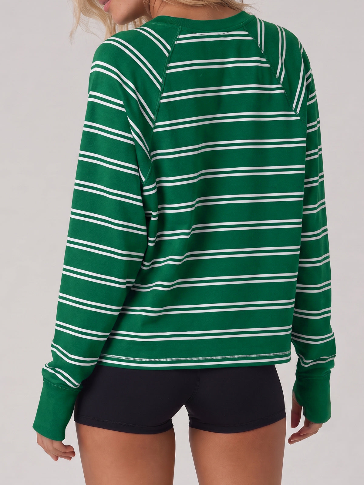 Soft Striped Long Sleeve T Shirt - Fisoew