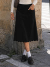 Ruffle Hem With Pocket Hight Waist Skirts