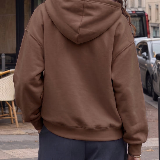 Hoodies Half Zip Fuzzy Fleece Sweatshirts - Fisoew