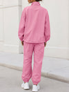 Windbreaker Jacket With Elastic Waist Pants Set