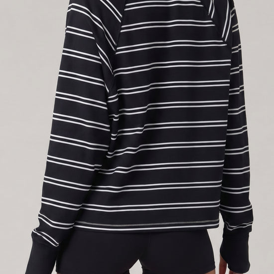 Soft Striped Long Sleeve T Shirt - Fisoew