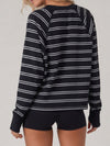 Soft Striped Long Sleeve T Shirt - Fisoew