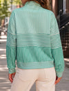 Striped Half Zip Sweatshirts