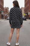 Polka Dot Crop Tops With Skirt Sets