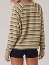 Soft Striped Long Sleeve T Shirt - Fisoew