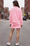 Polka Dot Crop Tops With Skirt Sets