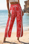 High Waisted Drawstring Elastic Sweatpants - Fisoew