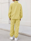 Windbreaker Jacket With Elastic Waist Pants Set