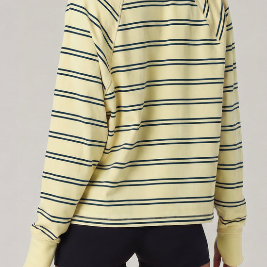 Soft Striped Long Sleeve T Shirt - Fisoew