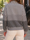 Striped Half Zip Sweatshirts