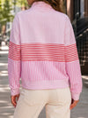 Striped Half Zip Sweatshirts