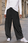 Casual Solid Hight Waist Wide Leg Pants