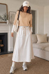 Long Sleeve Striped Drawstring Maxi Dresses