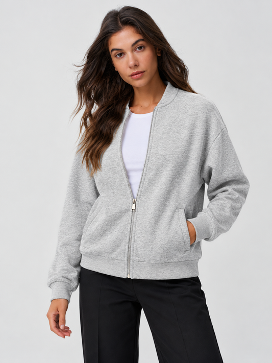 Zip Up With Pockets Long Sleeve Jackets