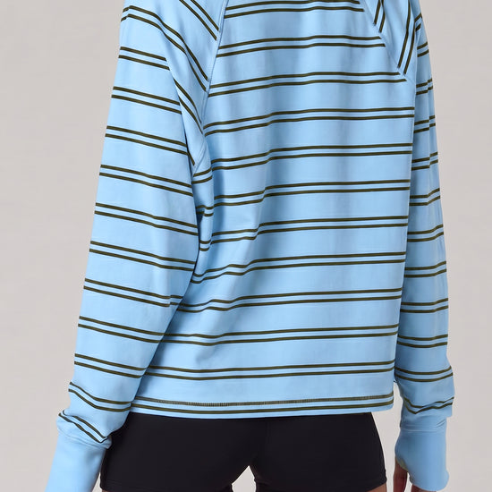 Soft Striped Long Sleeve T Shirt - Fisoew