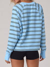 Soft Striped Long Sleeve T Shirt - Fisoew