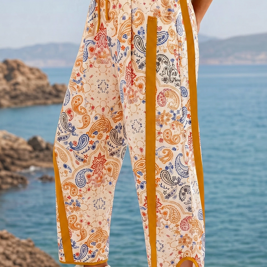 High Waisted Drawstring Elastic Sweatpants - Fisoew