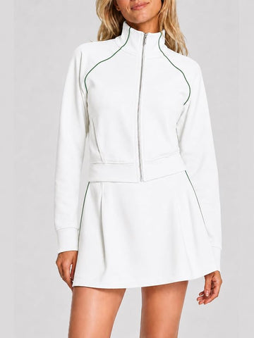 Zip Up Sweatshirt With Skirts Sets