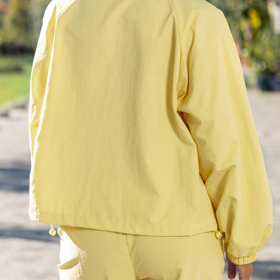 Windbreaker Jacket With Elastic Waist Pants Set - Fisoew