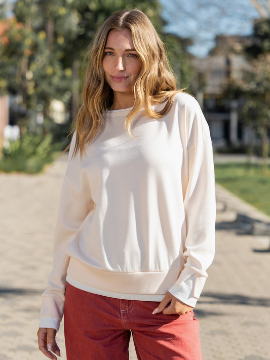Faux Layered Oversized Sweatshirts