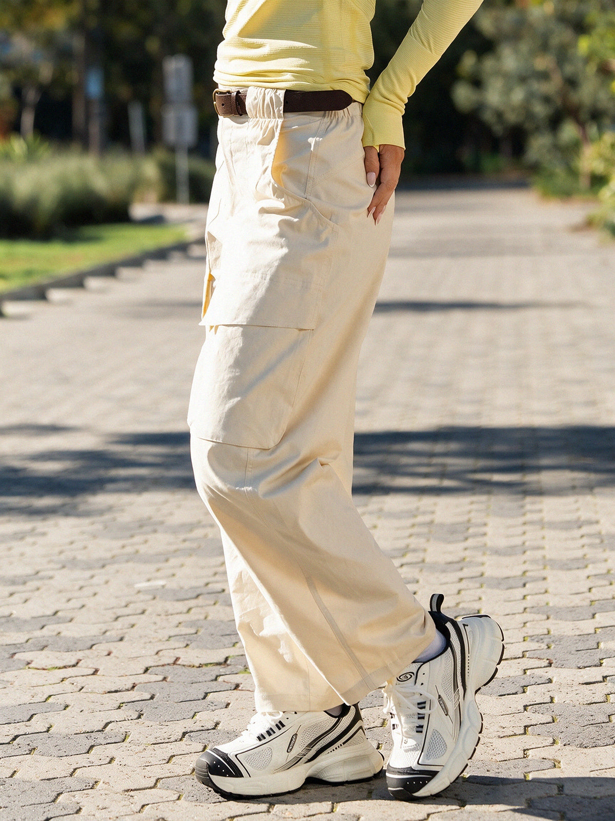 Wide Leg with Pockets Cargo Pants - Fisoew