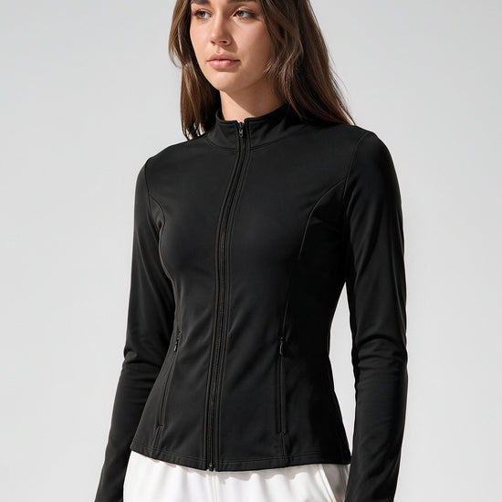 Lightweight Zip Up Stand Collar Jacket - Fisoew