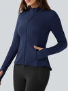 Lightweight Zip Up Stand Collar Jacket - Fisoew