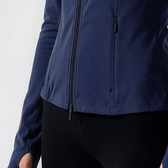 Lightweight Zip Up Stand Collar Jacket - Fisoew