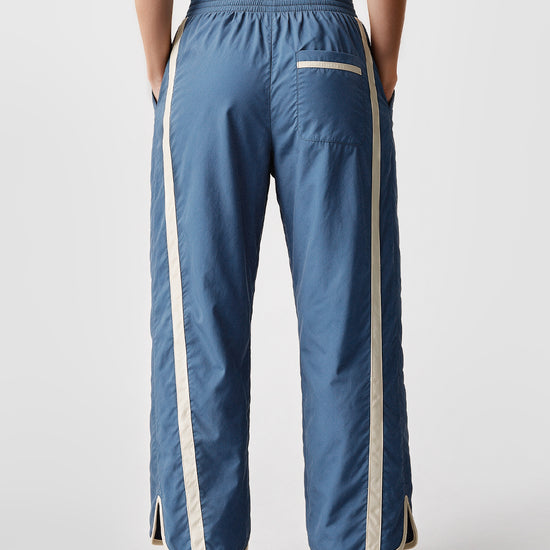 Drawstring Elastic Contrast Color Pants - Fisoew