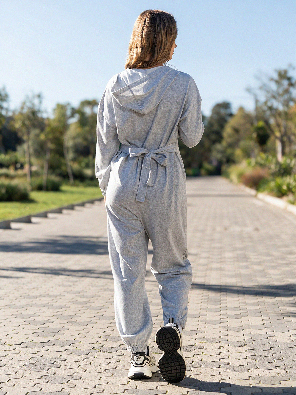 Zip Up Hoodie With Jogger One Piece Jumpsuits - Fisoew