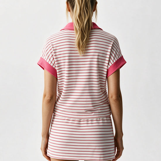 Striped Sweatshirt Skirt 2 Piece Outfits - Fisoew