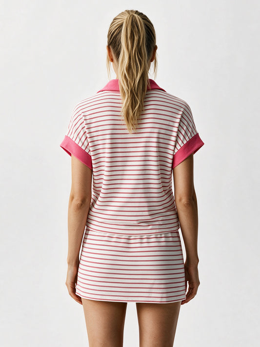 Striped Sweatshirt Skirt 2 Piece Outfits