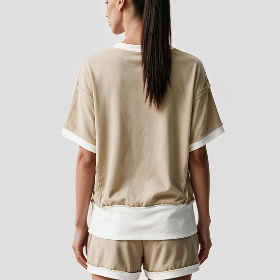 Color Block Lounge Short Set - Fisoew