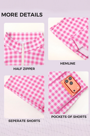 Plaid A-line with Built-In Mini Dresses