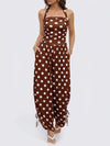 Straps Sleeveless Wide Leg Side-Cinch Jumpsuits