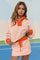 Womens Orange Striped 2 Piece Outfits Fisoew - Fisoew