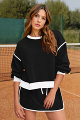 Womens Black High Waisted Tracksuits Fisoew