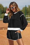 Womens Black High Waisted Tracksuits Fisoew - Fisoew