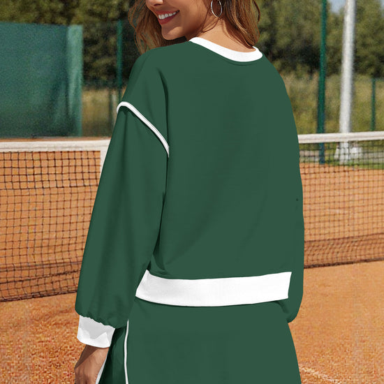 Womens Green High Waisted Tracksuits Fisoew - Fisoew