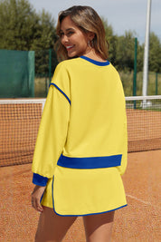 Womens Dark Yellow High Waisted Tracksuits Fisoew - Fisoew