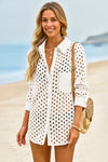Womens White Hollow Out Swimsuit Fisoew - Fisoew
